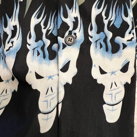 Scorpio USA Men’s XL Skull and Flames Shirt - Picture 6 of 12